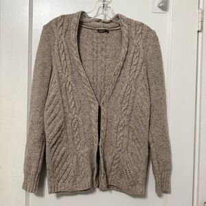 J.McLaughlin Women’s Medium Lambswool Blend Knit Taupe Cottagecore Cardigan